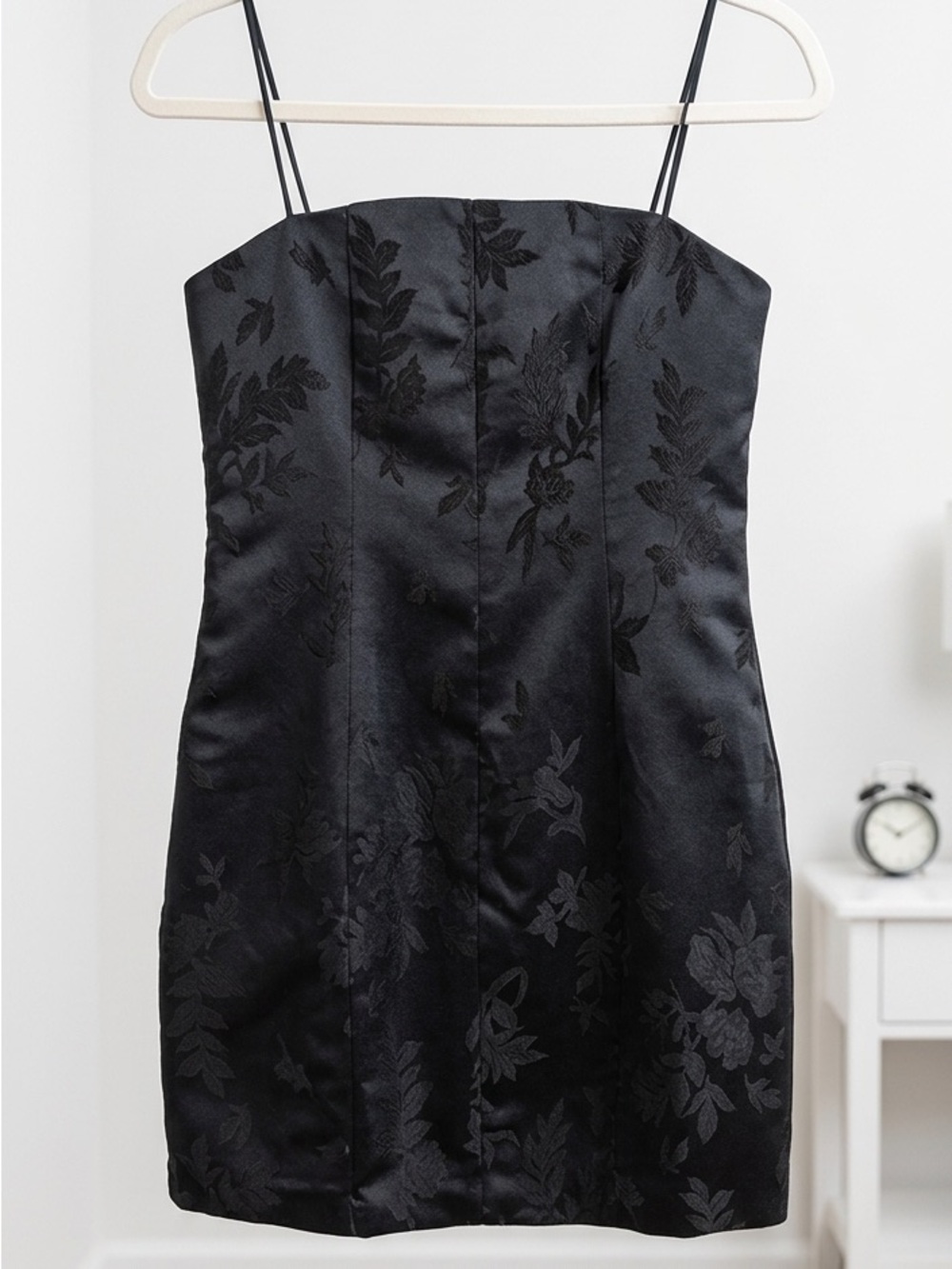 4SI3NNA Rochelle Black Floral Mini Dress